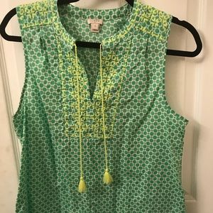 J Crew Embroidered Top